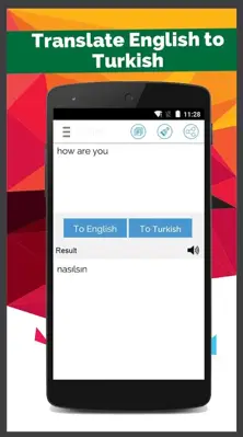 Turkish English Translator android App screenshot 1